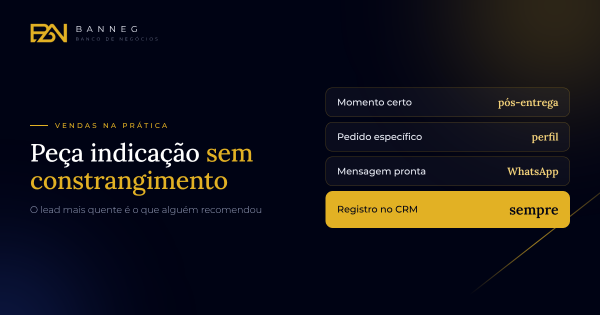 Capa do artigo Banneg: Como pegar indicações sem constranger o cliente